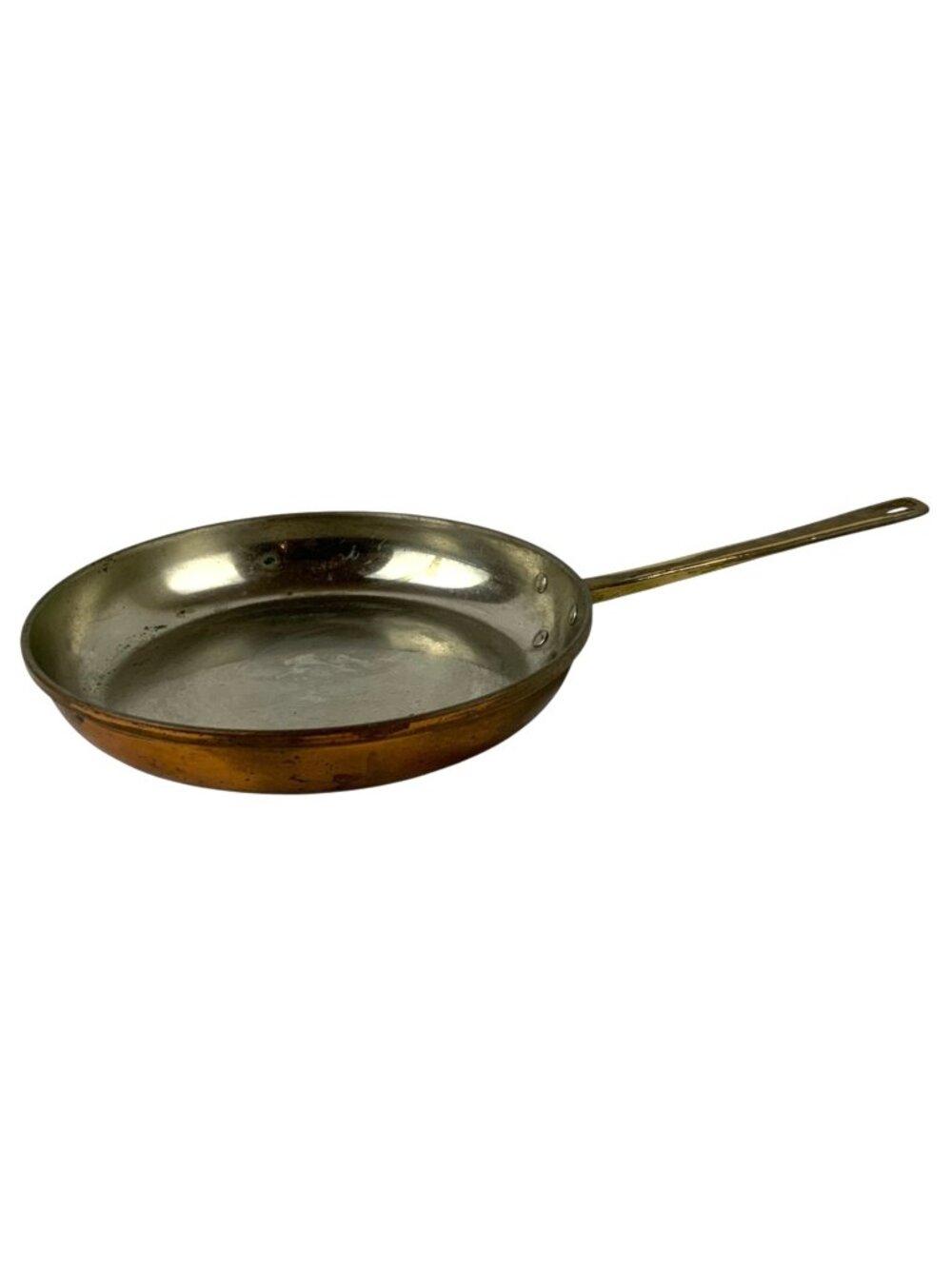 Vintage ODI Copper Skillet 8 in Stainless Lining Riveted Handle Made in Portugal